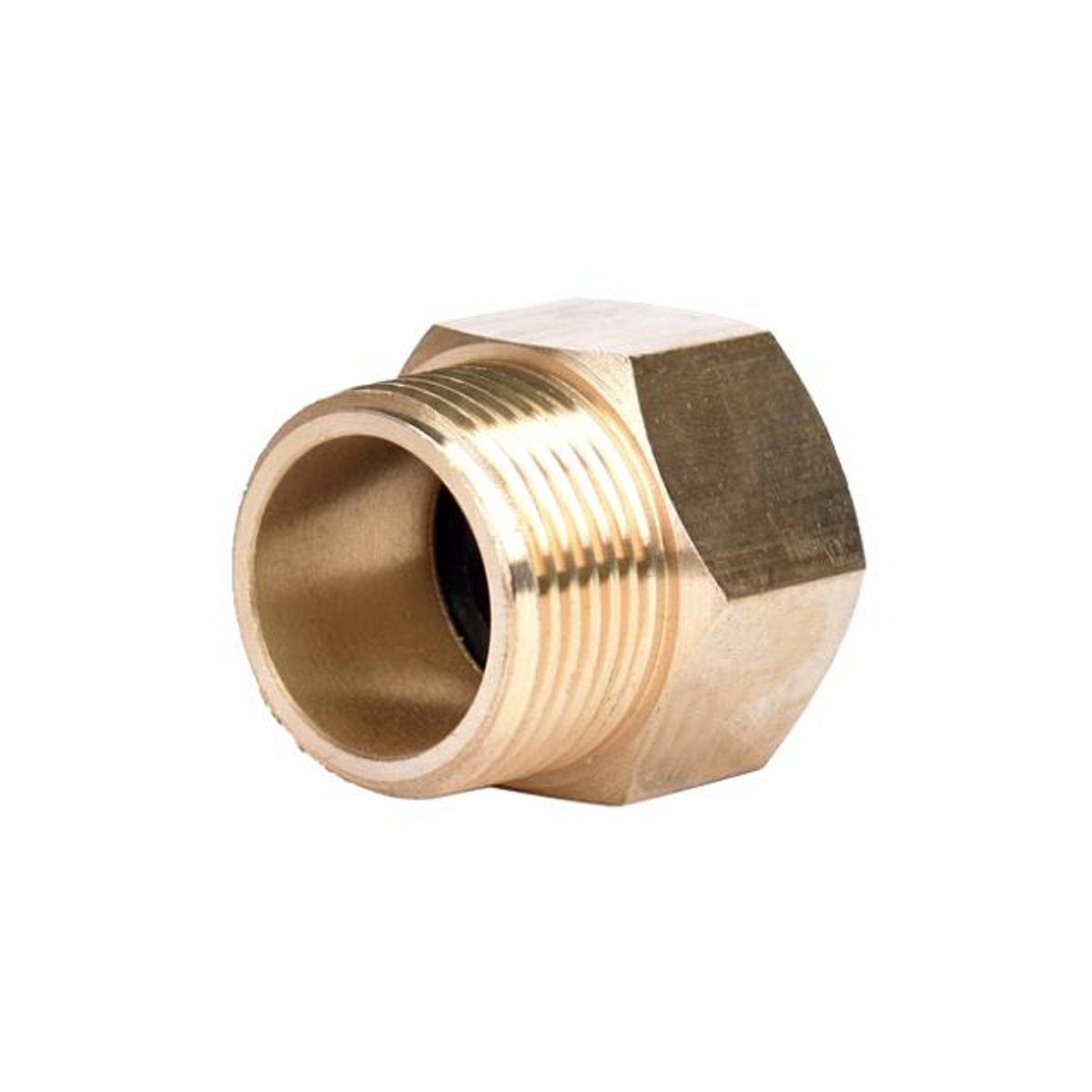 Green Thumb 3/4 In. NH Male x 3/4 In. NH Female Brass Hose Connector Green Thumb 3/4 In. NH Male x 3/4 In. NH Female Brass Hose Connector