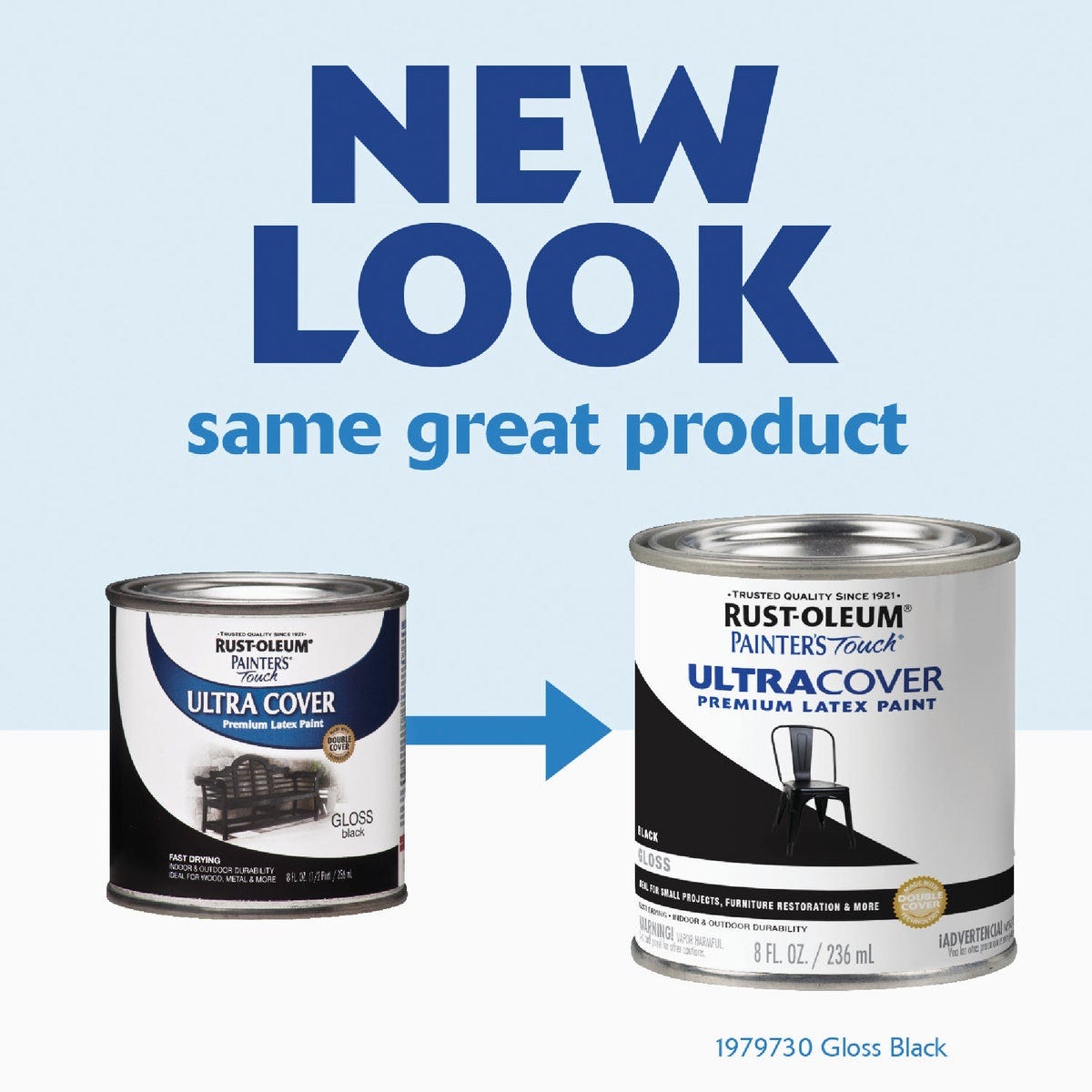 Rust-Oleum Painter's Touch 2X Ultra Cover Premium Latex Paint, Black Gloss, 1/2 Pt. - photo 2 Rust-Oleum Painter's Touch 2X Ultra Cover Premium Latex Paint, Black Gloss, 1/2 Pt. - photo 2