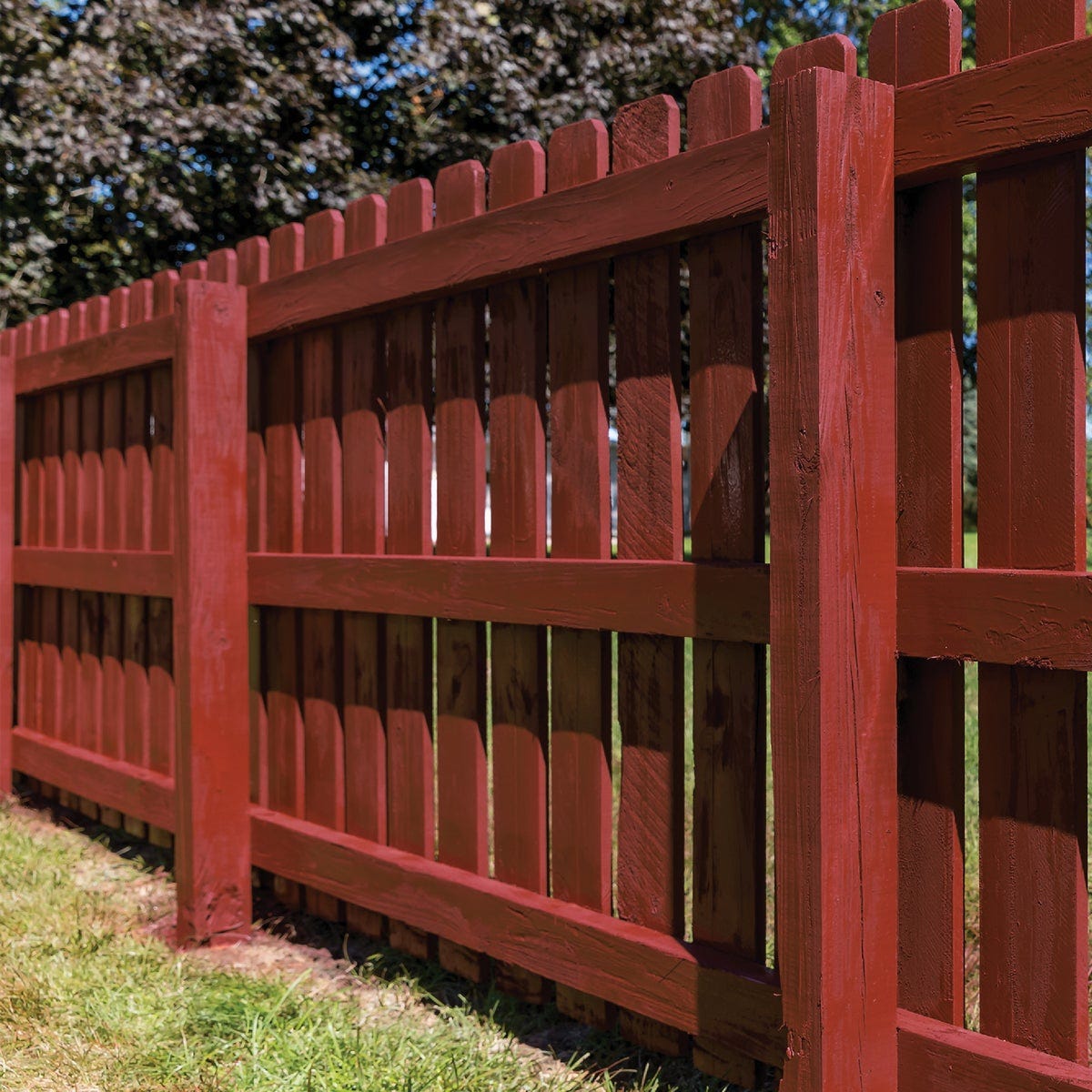 Valspar Oil Paint & Primer In One Low Sheen Barn & Fence Paint, Red, 5 Gal. - photo 5