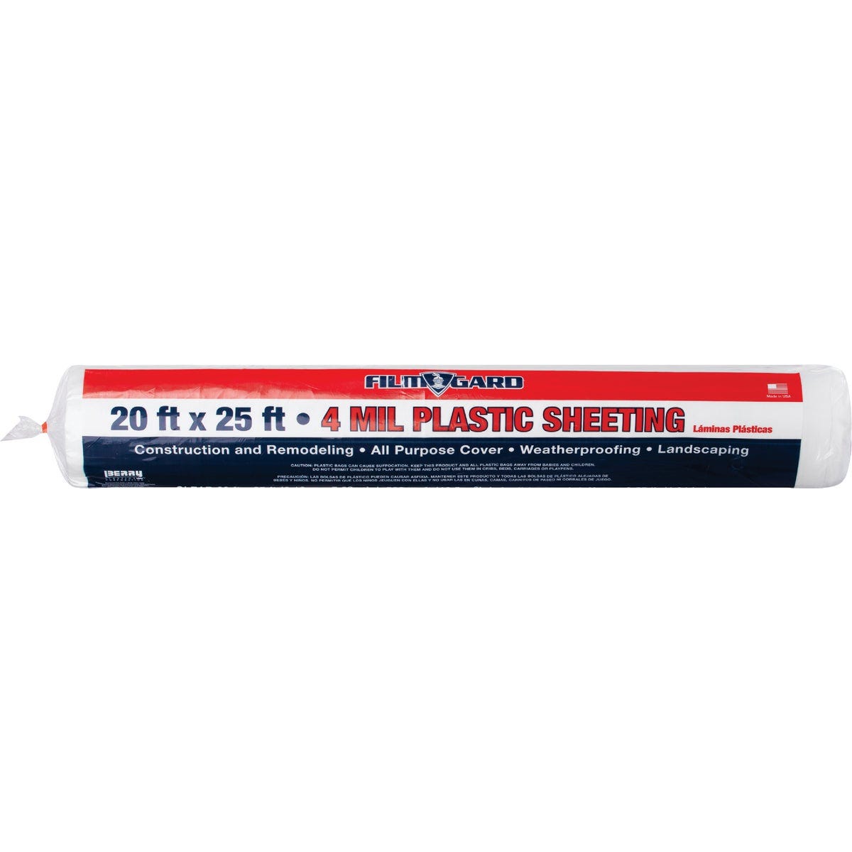 Film-Gard 20 Ft. x 25 Ft. Clear 4 Mil Poly Film Sheeting Film-Gard 20 Ft. x 25 Ft. Clear 4 Mil Poly Film Sheeting
