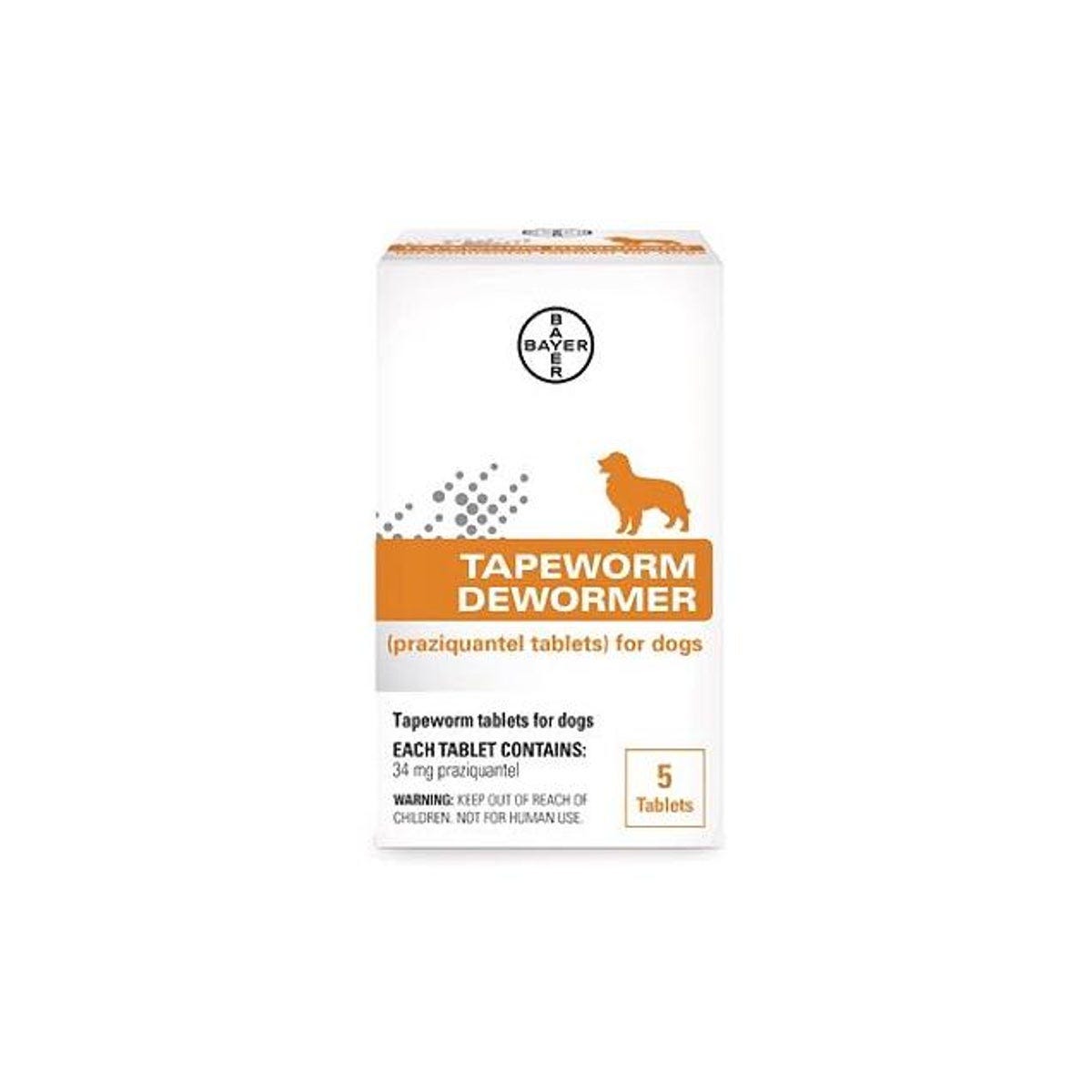 Tapeworm Dewormer 5 Prazquantel Tablets For Dogs