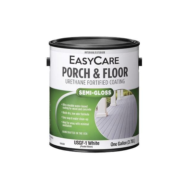 EasyCare 1 Gal. White Pastel Base Semi-Gloss Urethane Fortified Exterior Porch & Floor Coating
