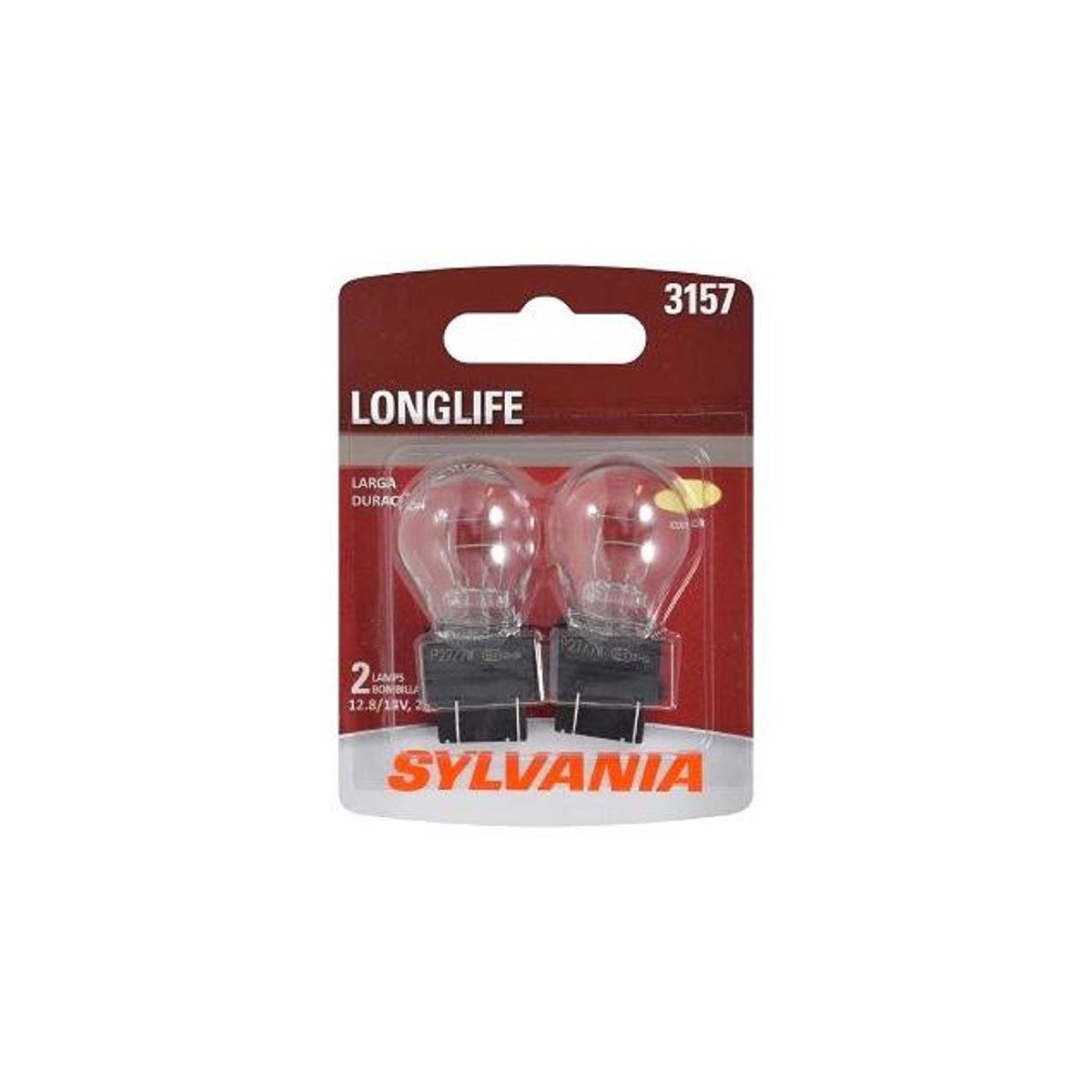 Sylvania 3157LL BP2 Long Life Miniature Clear Bulb (2-Pack)