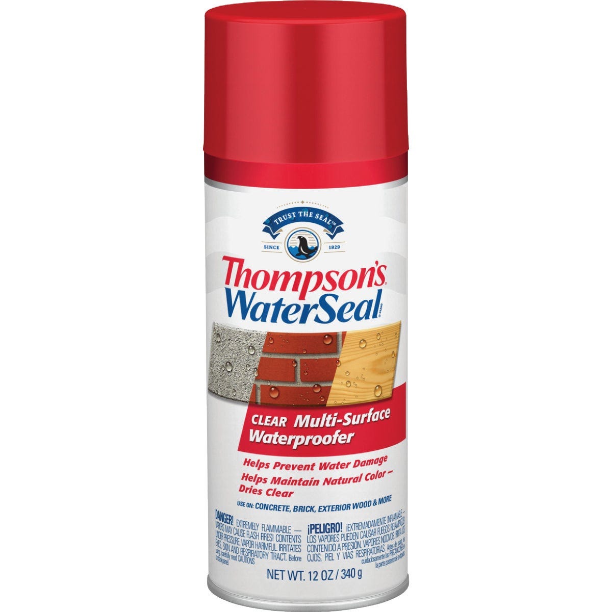 Thompson's WaterSeal Clear Water-Based MultiSurface Waterproofer Sealer, 12 Oz. - photo 2 Thompson's WaterSeal Clear Water-Based MultiSurface Waterproofer Sealer, 12 Oz. - photo 2