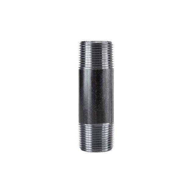 STZ 1 In. x 4 In. Steel Black Iron Nipple STZ 1 In. x 4 In. Steel Black Iron Nipple