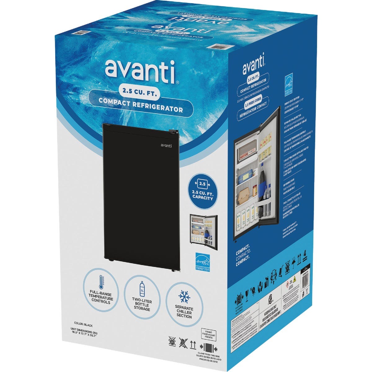 Avanti 2.5 Cu. Ft. Black Mid-Size Refrigerator - photo 6