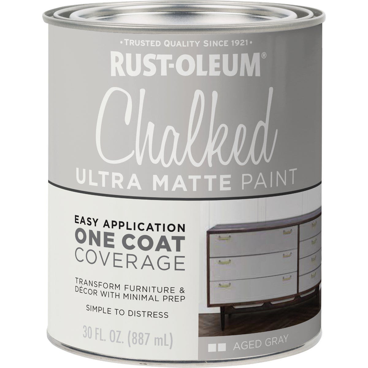 Rust-Oleum Chalked Aged Gray Ultra Matte 30 Oz. Chalk Paint - photo 2 Rust-Oleum Chalked Aged Gray Ultra Matte 30 Oz. Chalk Paint - photo 2