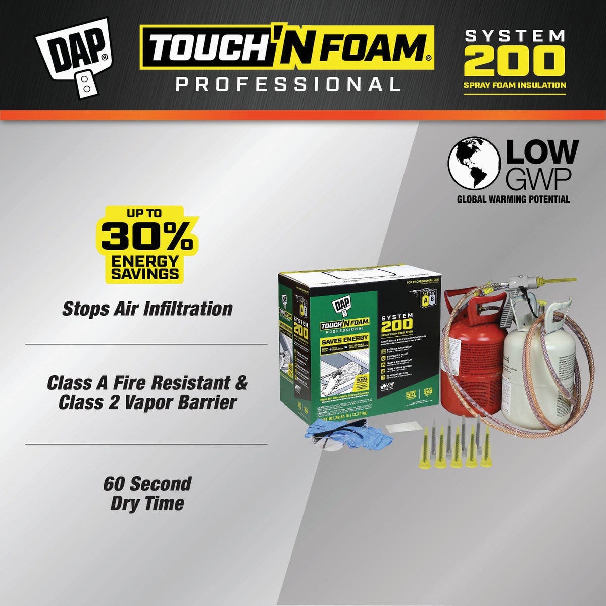 DAP Touch 'n Foam Professional Low GWP System 200 Foam Insulation Kit - photo 3 DAP Touch 'n Foam Professional Low GWP System 200 Foam Insulation Kit - photo 3