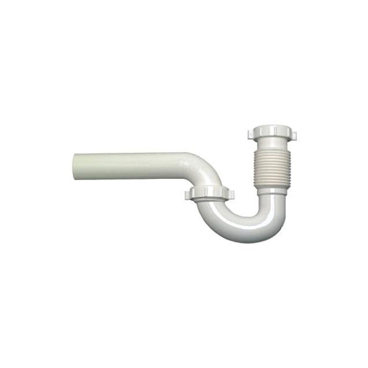 Master Plumber 1-1/4 In., 1-1/2 In. OD x 1-1/2 In. OD White Plastic Tube P-Trap