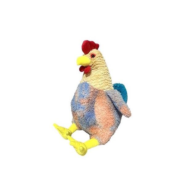 Hugfun 12 In. Multicolor Plush Toy Chicken