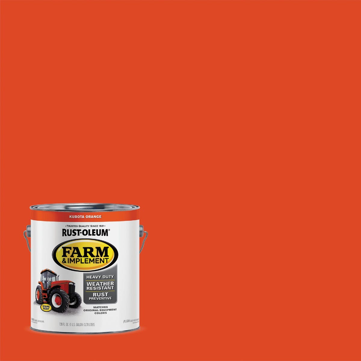 Rust-Oleum Farm & Implement Paint, Gloss Kubota Orange, 1 Gal. Rust-Oleum Farm & Implement Paint, Gloss Kubota Orange, 1 Gal.
