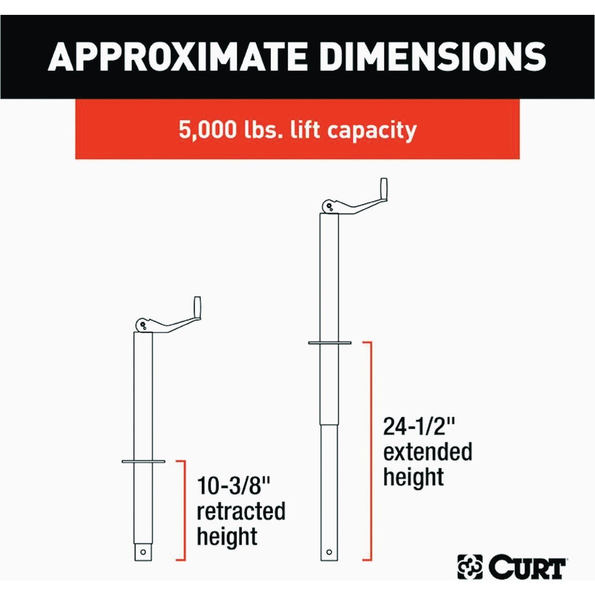 Curt 5000 Lb. A-Frame Jack With Top Handle, 14 In. Travel - photo 3 Curt 5000 Lb. A-Frame Jack With Top Handle, 14 In. Travel - photo 3