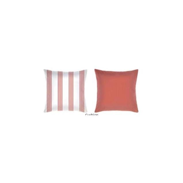Patio Premier 16 In. x 16 In. x 4 In. Red Striped Patio Toss Pillow Patio Premier 16 In. x 16 In. x 4 In. Red Striped Patio Toss Pillow
