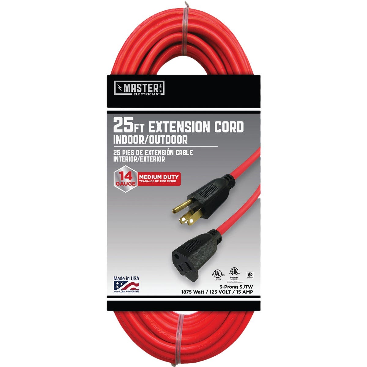 Master Electrician 25 Ft. 14/3 Heavy-Duty Outdoor Extension Cord