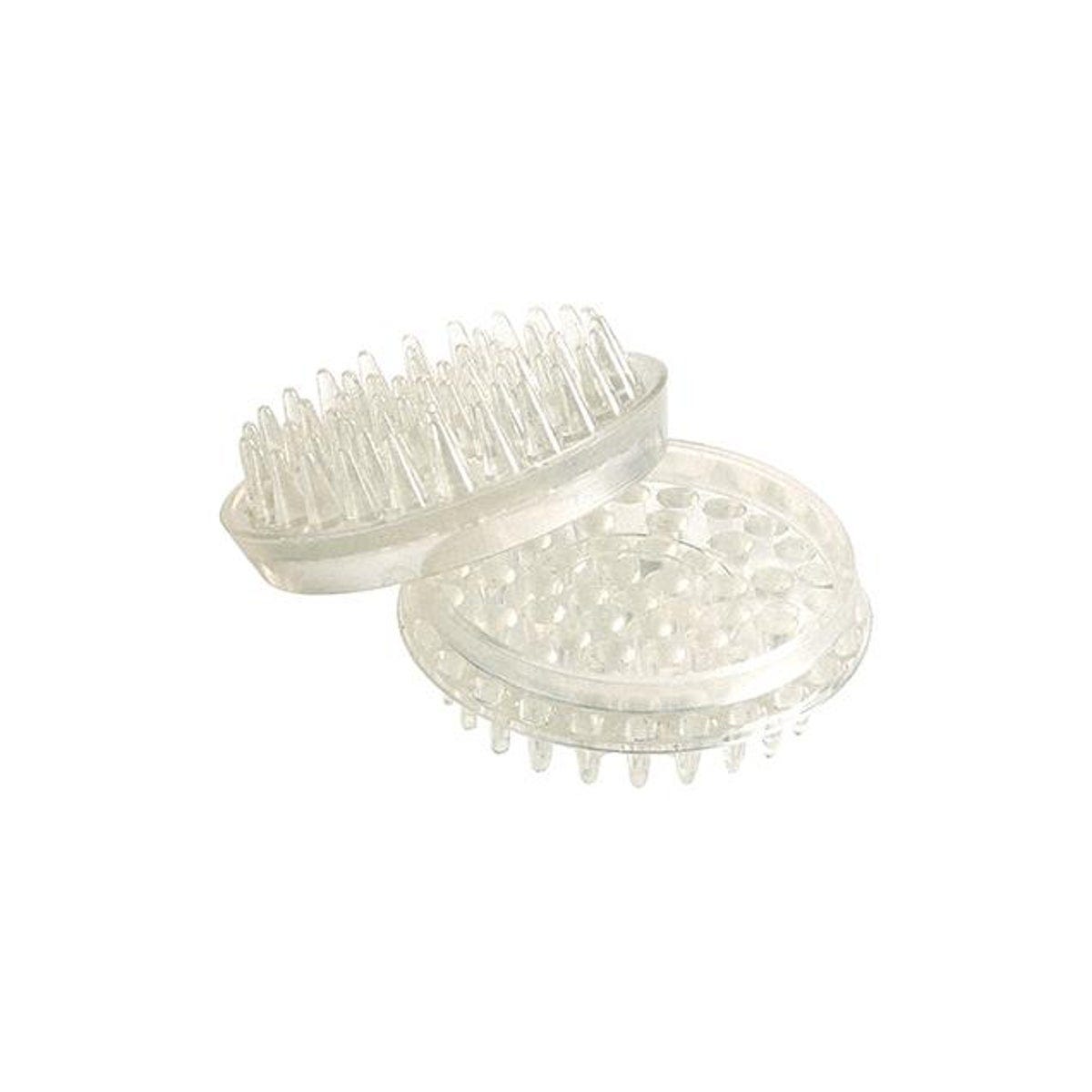 TruGuard 1-7/8 In. ID Spiked Clear Plastic Round Furniture Cups (4-Pack)