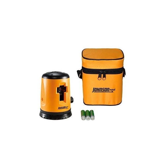 Johnson Self-Leveling Cross-Line Laser Level With Batteries & Case