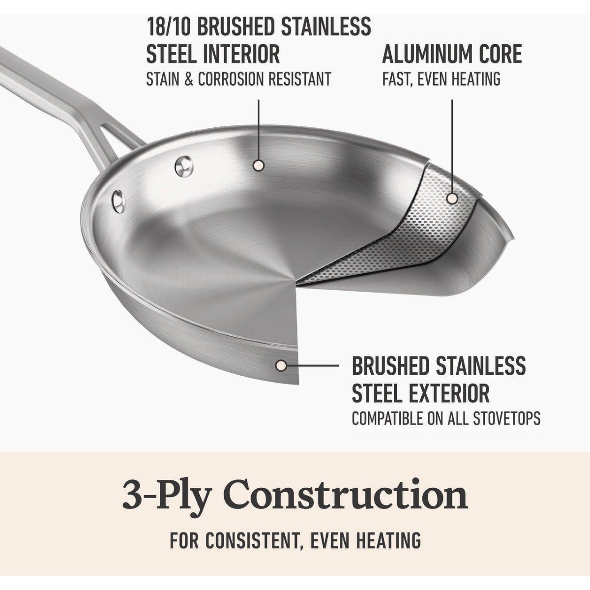 Calphalon Stainless Steel 6-Piece Cookware Set, Silver - photo 2