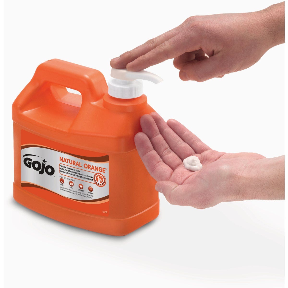 GOJO NATURAL ORANGE Pumice Hand Cleaner, 1/2 Gallon Quick Acting Lotion Hand Cleaner with Pumice Pump Bottle - photo 3 GOJO NATURAL ORANGE Pumice Hand Cleaner, 1/2 Gallon Quick Acting Lotion Hand Cleaner with Pumice Pump Bottle - photo 3