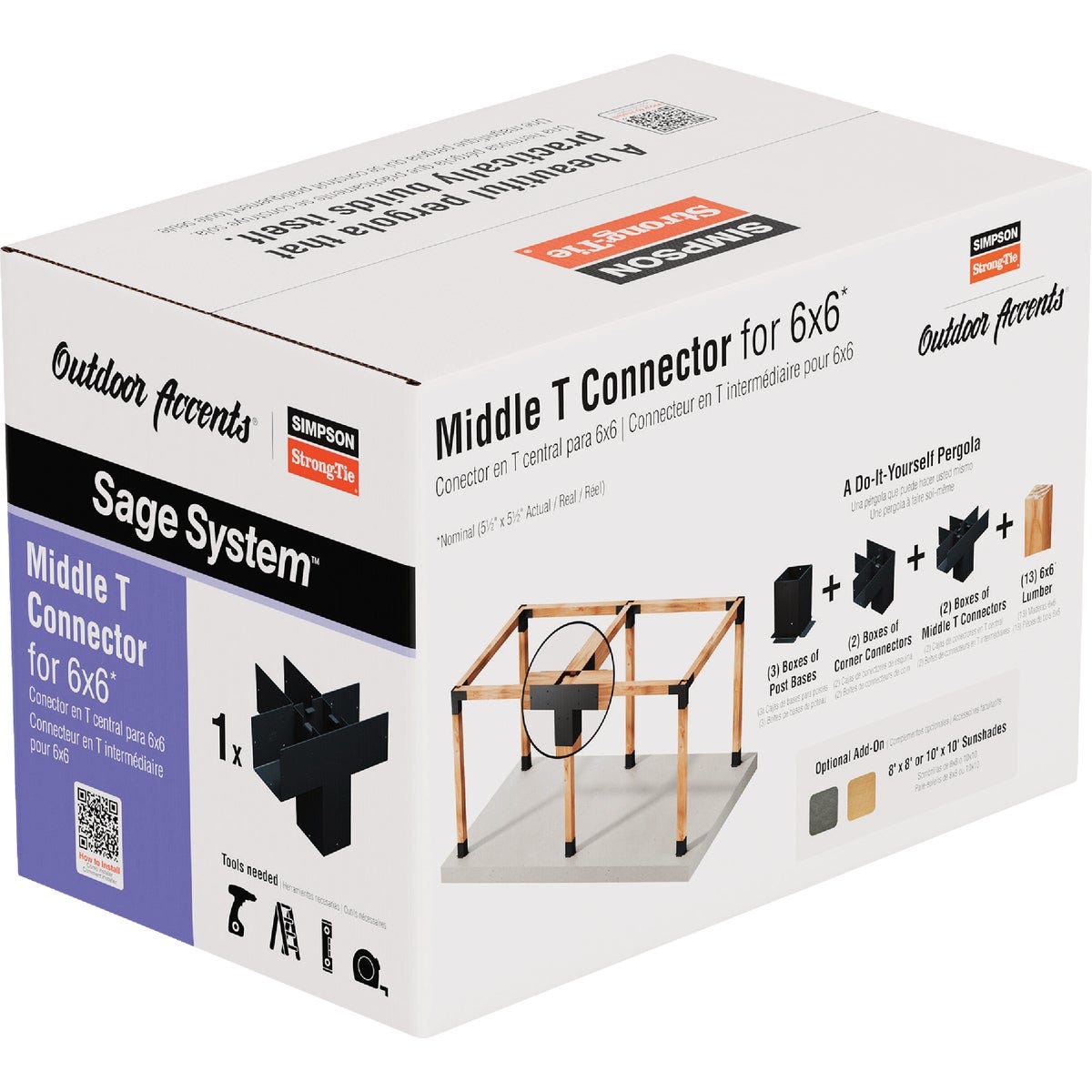 Simpson Strong-Tie Outdoor Accents Sage System Black Powder-Coated Corner Connector for 4x4 with Screws (2-Pack) - photo 5