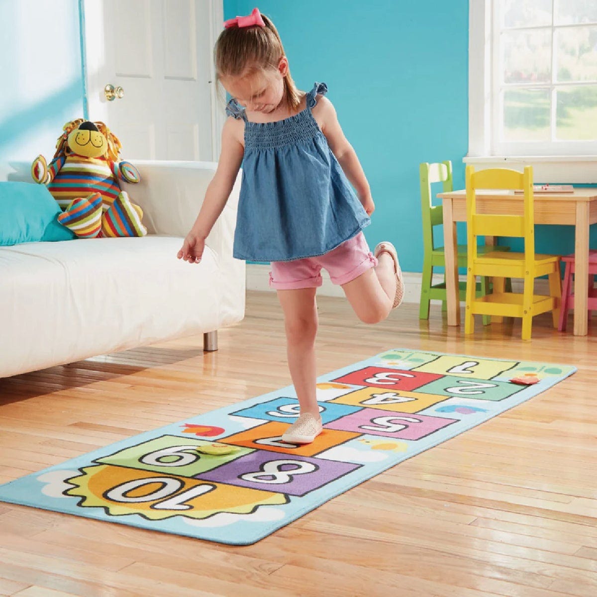 Melissa & Doug 78.5 In. x 26.5 In. Hop & Count Hopscotch Rug - photo 3