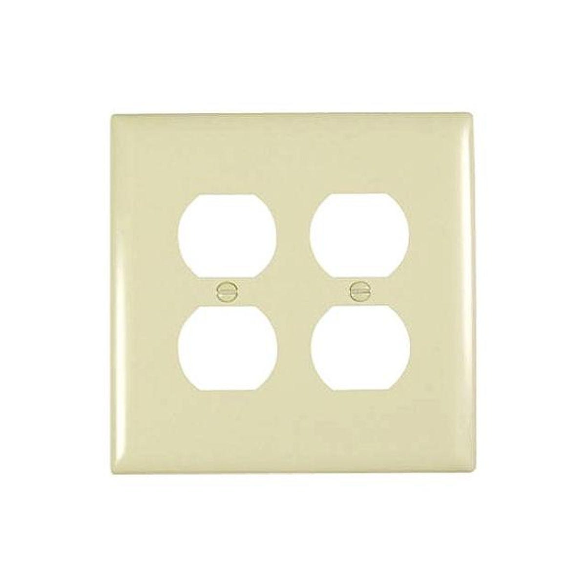 Legrand Pass & Seymour Ivory Double Duplex Nylon Wall Plate