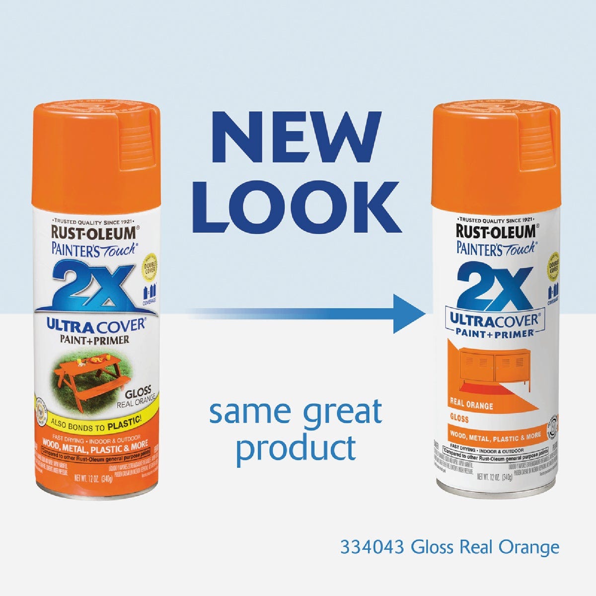 Rust-Oleum Painter's Touch 2X Ultra Cover 12 Oz. Gloss Paint + Primer Spray Paint, Real Orange - photo 4