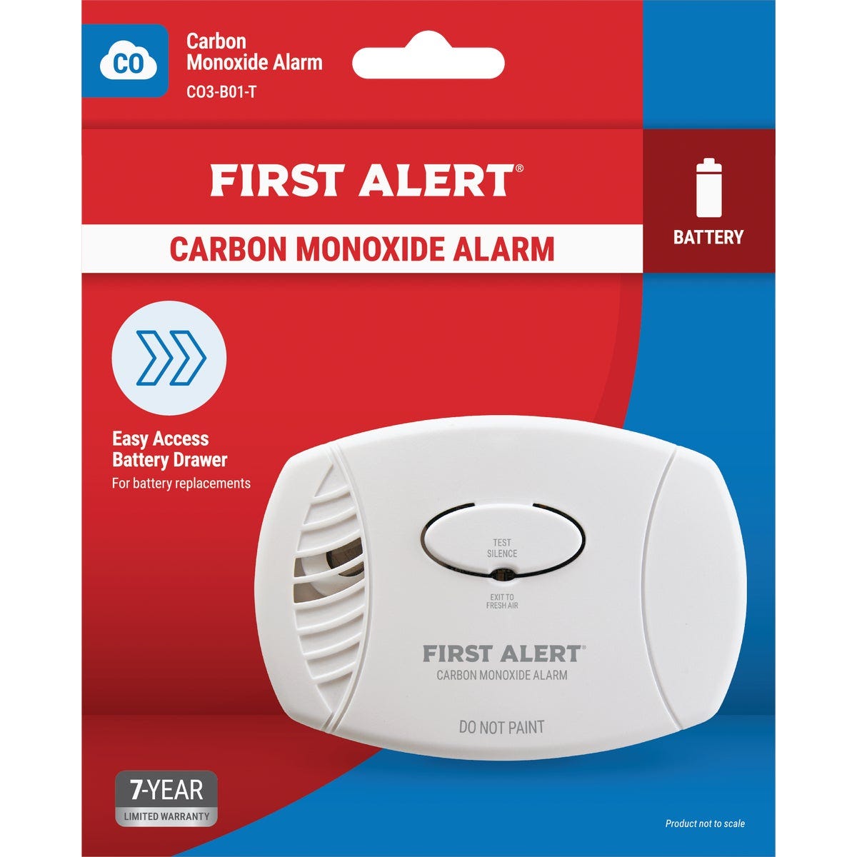 First Alert CO400 Battery Operated 9V Electrochemical Carbon Monoxide Alarm First Alert CO400 Battery Operated 9V Electrochemical Carbon Monoxide Alarm