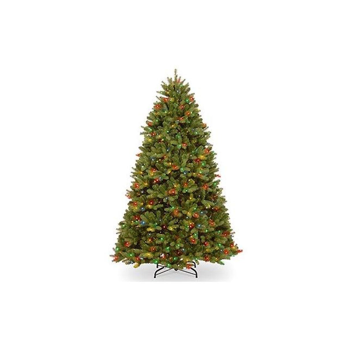 National Tree 7.5 Ft. 750-Bulb Dual Color LED Lights 10 Functions Hinged Pre-Lit Newberry Spruce Artificial Christmas Tree