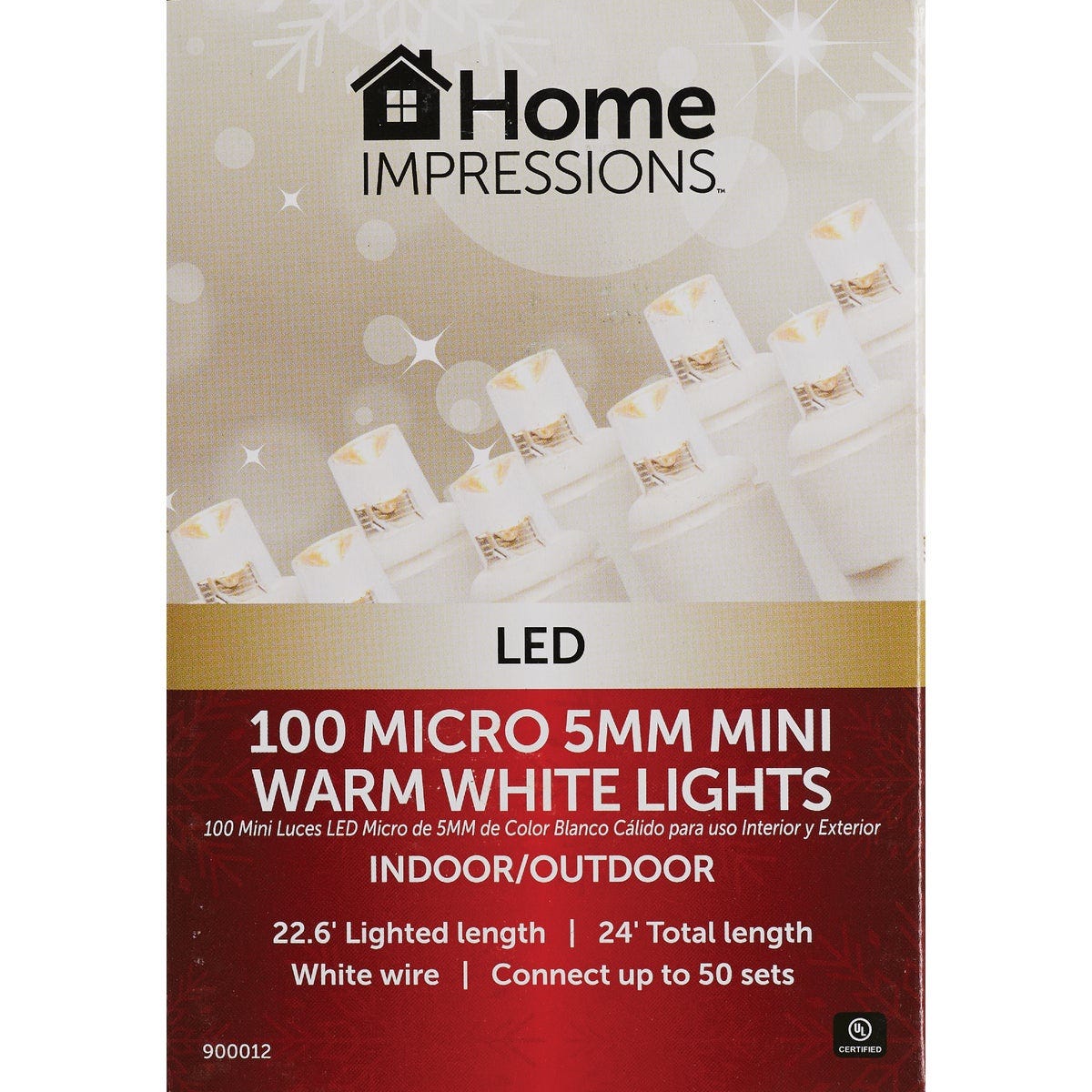 Home Impressions Warm White 100-Bulb Micro 5MM Mini LED Light Set with White Wire - photo 2