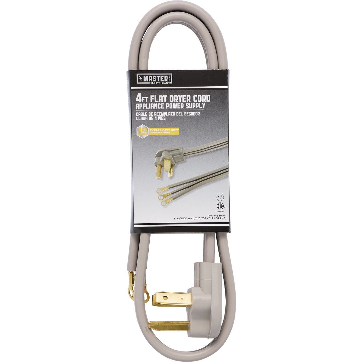 Master Electrician 4 Ft. 10/3 30A Dryer Cord Master Electrician 4 Ft. 10/3 30A Dryer Cord