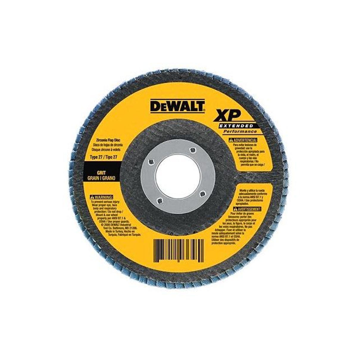 DEWALT 5 In. x 7/8 In. 60-Grit Zirconia Angle Grinder Flap Disc