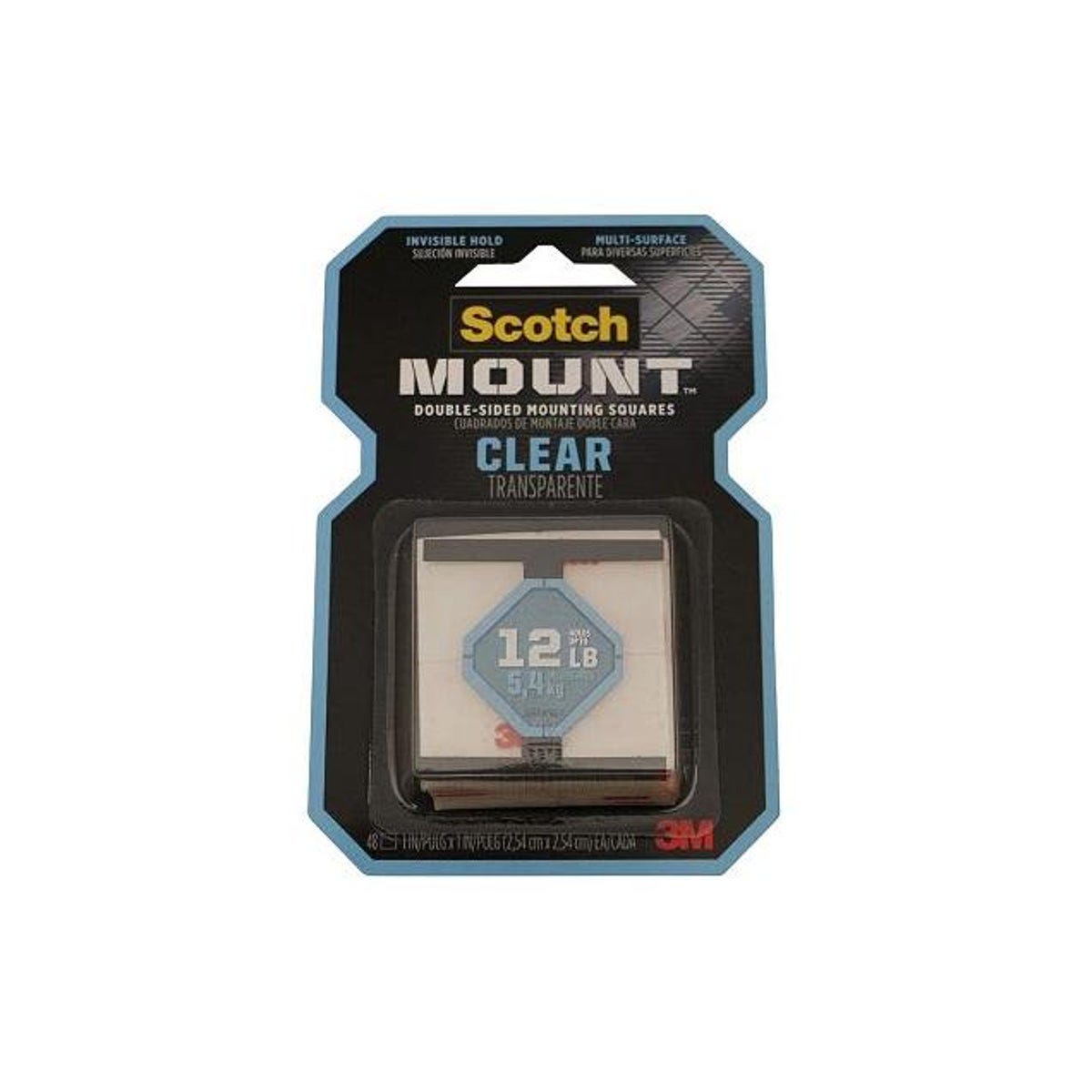 Scotch 1 x 1 In. Square Clear Double-Sided Mounting Tape (48 Ct.)