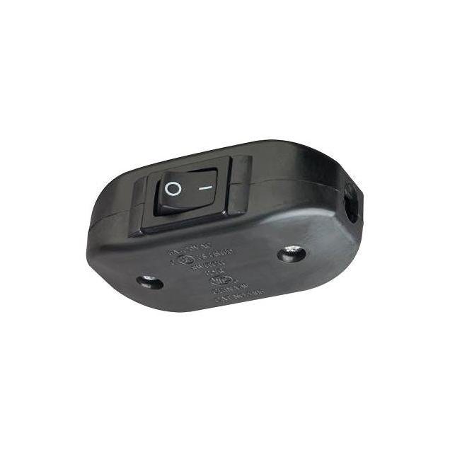 Legrand Pass & Seymour 6A 120V Black Heavy-Duty Feed Thru Cord Switch, Poly Bag Legrand Pass & Seymour 6A 120V Black Heavy-Duty Feed Thru Cord Switch, Poly Bag