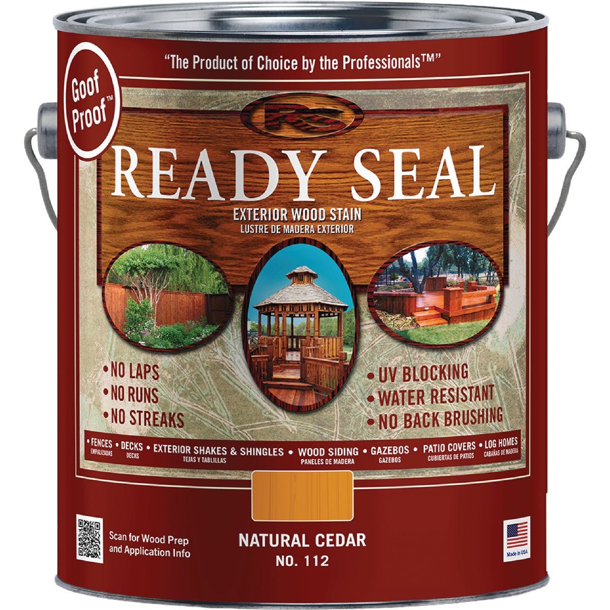 Ready Seal 112 Exterior Wood Stain and Sealer, Natural Cedar, 1 Gal. - photo 2