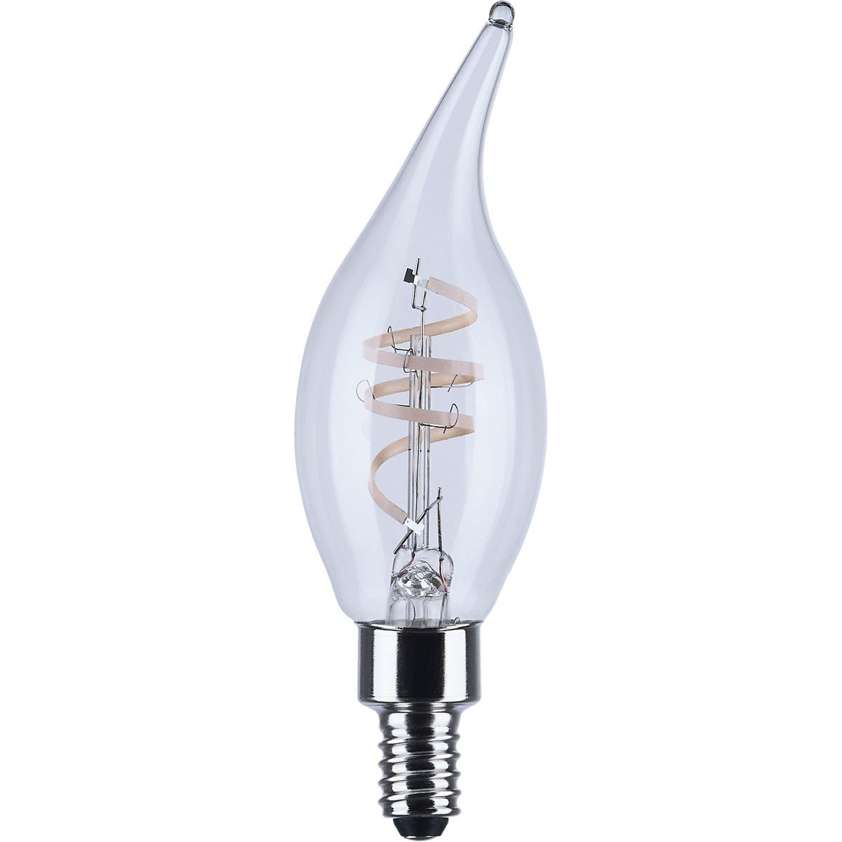Satco Reminiscent 40W Equivalent Warm White Flame-Tip Gray Coil Filament Candelabra Decorative Light Bulb (2-Pack) Satco Reminiscent 40W Equivalent Warm White Flame-Tip Gray Coil Filament Candelabra Decorative Light Bulb (2-Pack)