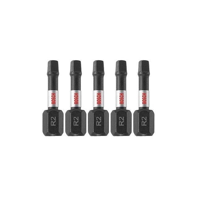 Bosch 1 In. #2 Square Impact Screwdriver Bit (5-Pack)
