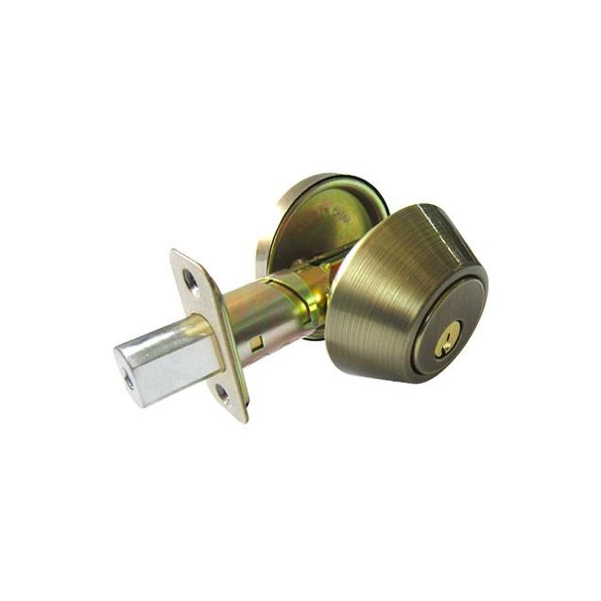 TruGuard Antique Brass Single Cylinder Deadbolt