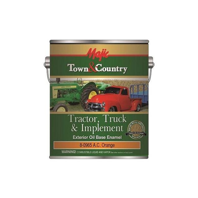 Majic Town & Country 1 Gal. A. C. Orange Tractor, Truck & Implement Oil Base Enamel Paint