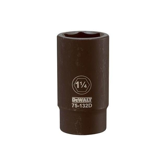 DEWALT 3/4 In. Drive 1-1/4 In. 6-Point Deep Standard Impact Socket