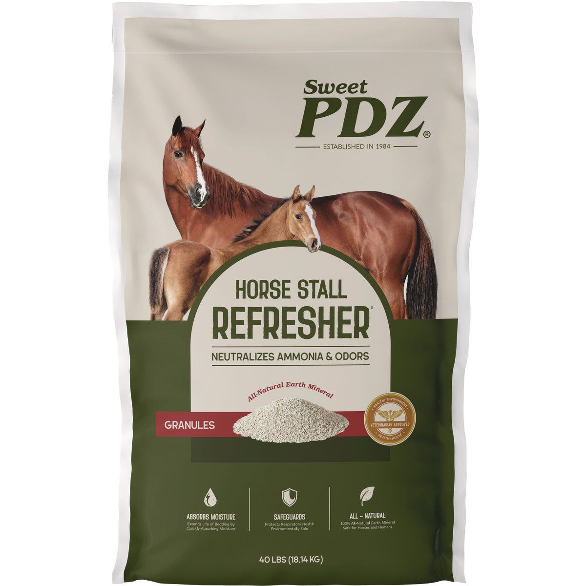 Sweet PDZ 40 Lb. Horse Stall Refresher Granules Sweet PDZ 40 Lb. Horse Stall Refresher Granules