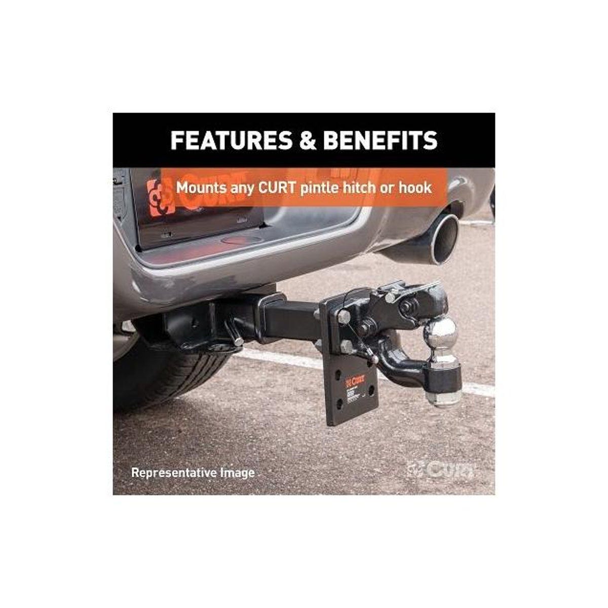 CURT Adjustable Pintle Mount, 18,000 Lb. Strength - photo 4