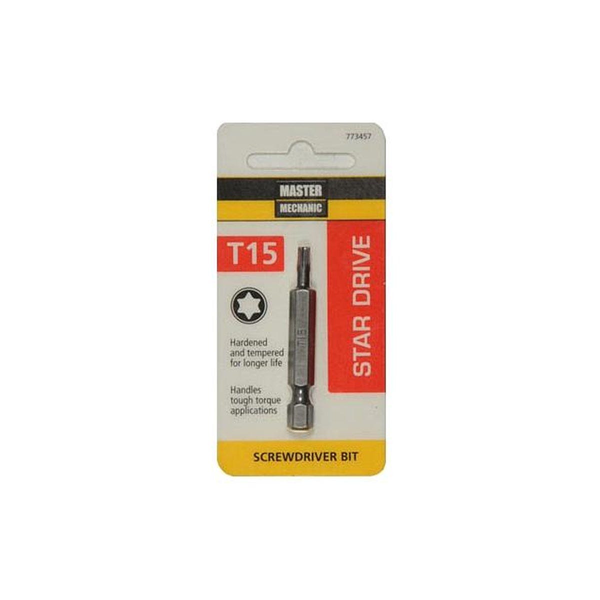 Master Mechanic 2 In. Torx T15 Screwdriver Bit