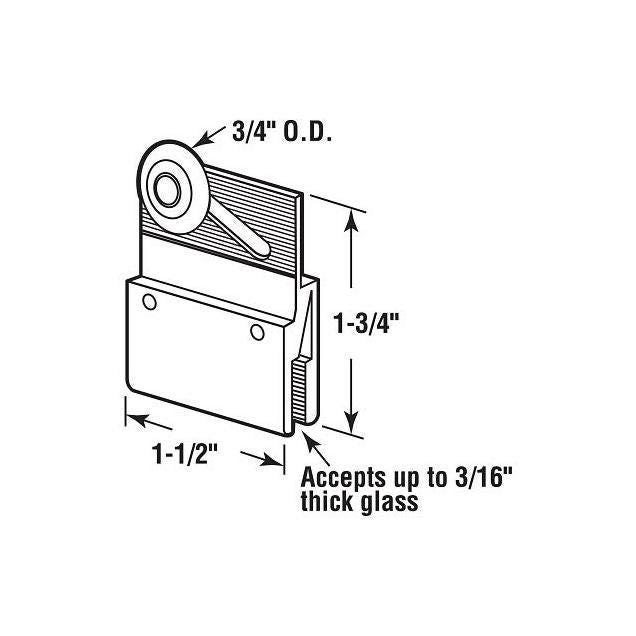 Prime-Line Aluminum Sliding Frameless Shower Door Roller Assembly - photo 2 Prime-Line Aluminum Sliding Frameless Shower Door Roller Assembly - photo 2