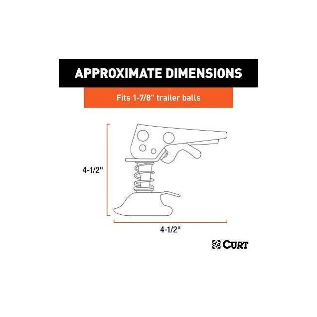 Curt 1-7/8 In. Posi-Lock Straight-Tongue Trailer Coupler Replacement Latch - photo 3 Curt 1-7/8 In. Posi-Lock Straight-Tongue Trailer Coupler Replacement Latch - photo 3