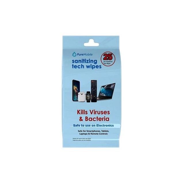 Sakar Anti-Bacterial Sanitizing Tech Wipes For Electronics (25-Pack) Sakar Anti-Bacterial Sanitizing Tech Wipes For Electronics (25-Pack)