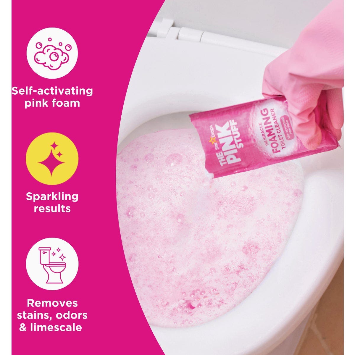 The Pink Stuff Miracle Power Foaming Toilet Cleaner (2-Pk.) - photo 4