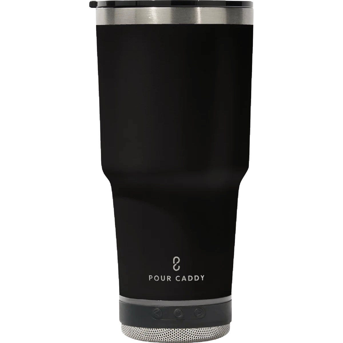 Pour Caddy Go Caddy 28 Oz. Black Insulated Tumbler with Speaker
