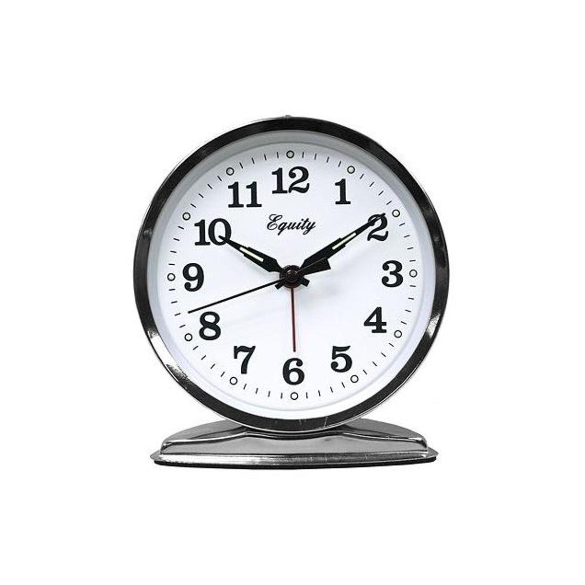 La Crosse Chrome Equity Wind-Up Alarm Clock