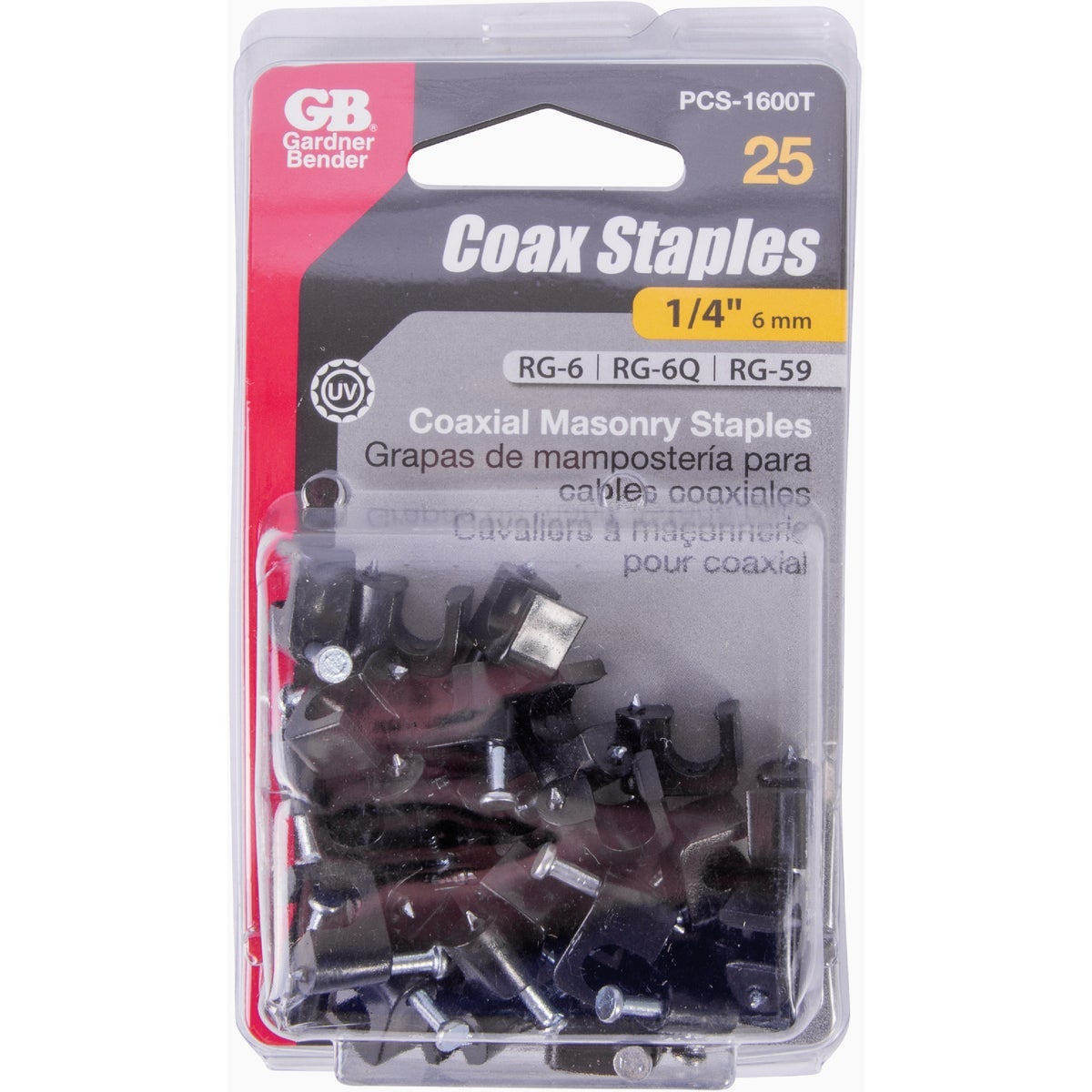 Gardner Bender Plastic Cable Staple (25-Pack) PCC-1525L1 at Gardner Bender Plastic Cable Staple (25-Pack) PCC-1525L1 at