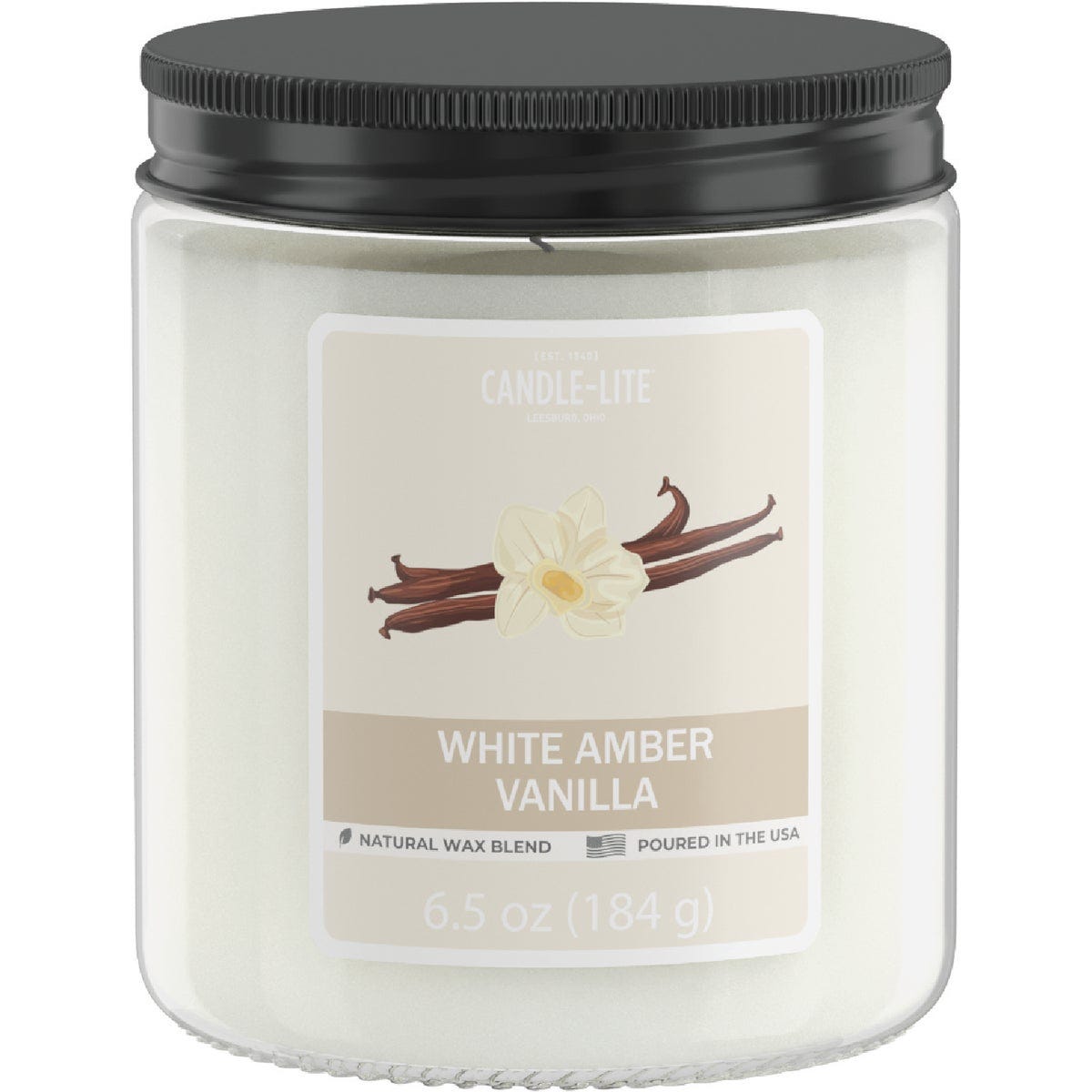 Candle-Lite 6.5 Oz. White Amber Vanilla Candle Candle-Lite 6.5 Oz. White Amber Vanilla Candle